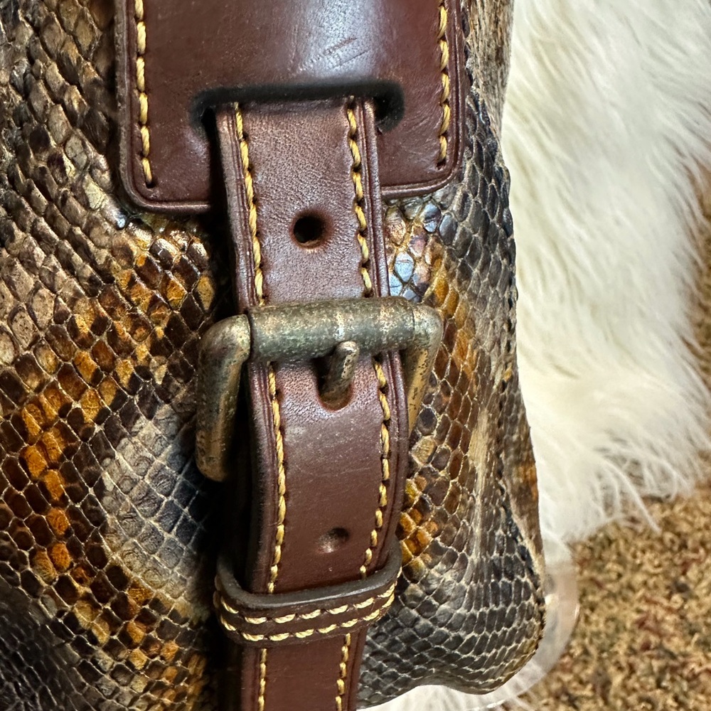Dooney and Bourke Python Embossed Python Satchel Multicolor - Picture 5 of 15